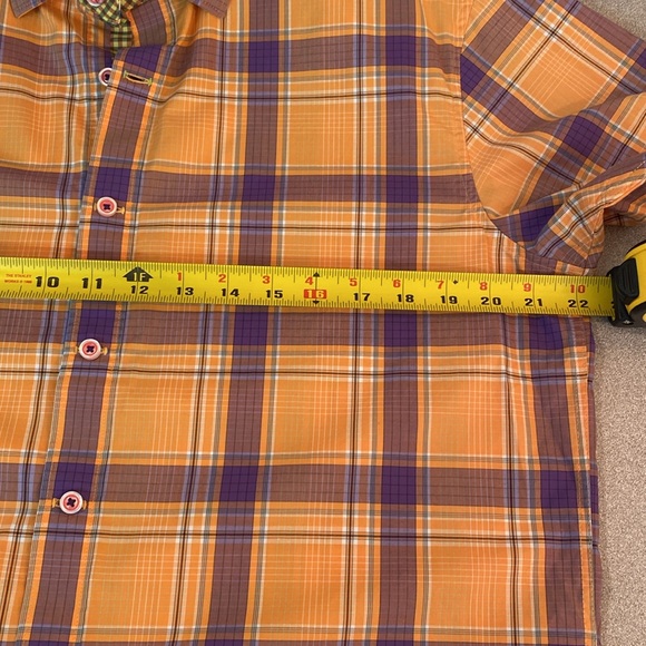 Robert Graham X - short sleeve plaid shirt. Size L - Picture 7 of 11